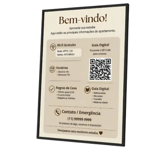 Placas de boas-vindas e sinalização